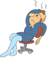 Migraine and applied kinesiology - image of cartoon man with a migraine